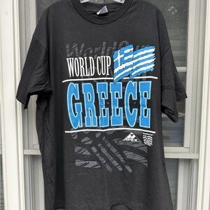 Vintage Greece 1991 WORLD CUP USA 94 Soccer APEX ONE T-SHIRT NWT NEW Old Stock